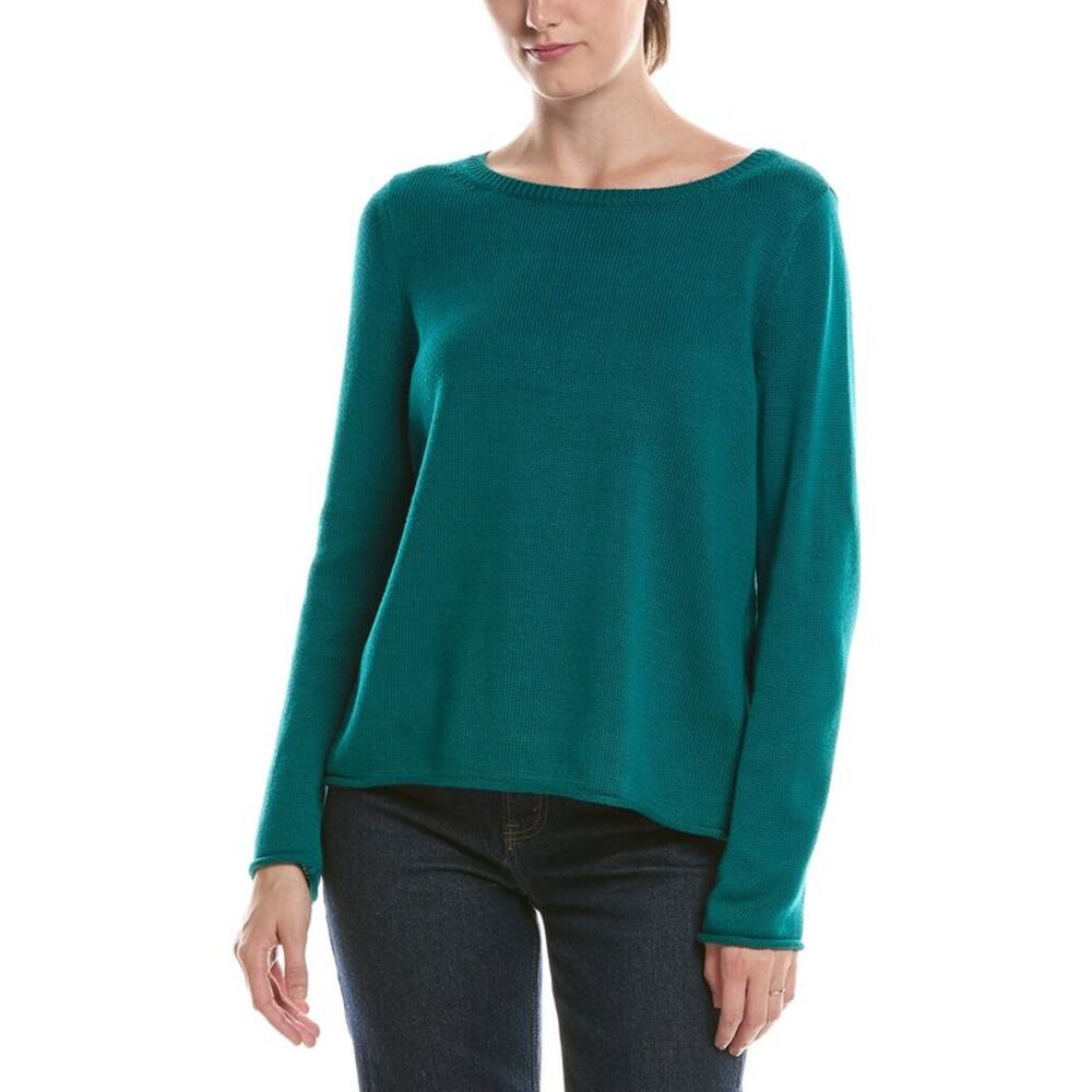 Eileen Fisher Womens  Bateau Neck Sweater